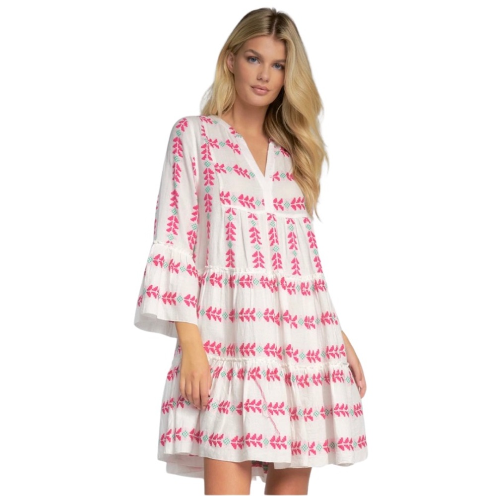 Elan Oversized Tribal Pattern Dress
